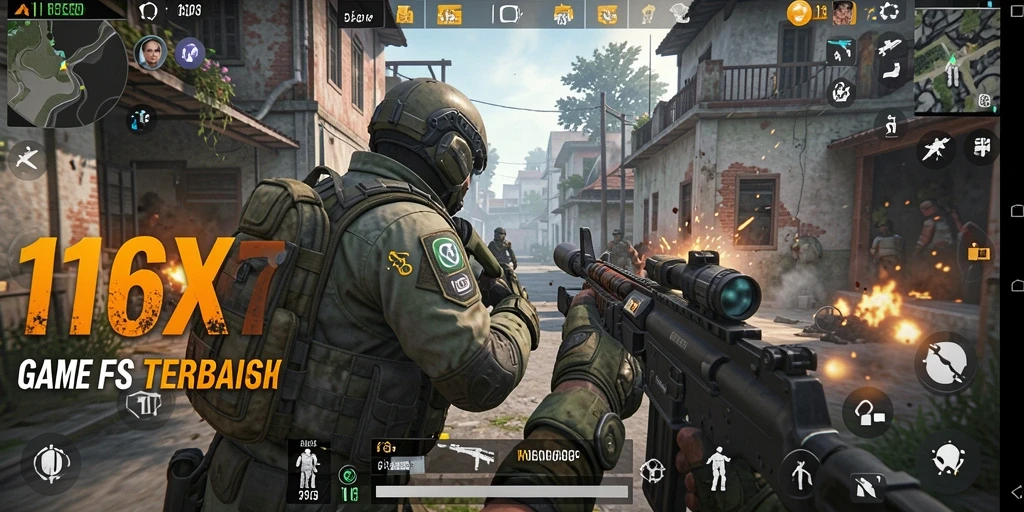 Tampilan menarik dari gameplay 116X yang menegangkan.
