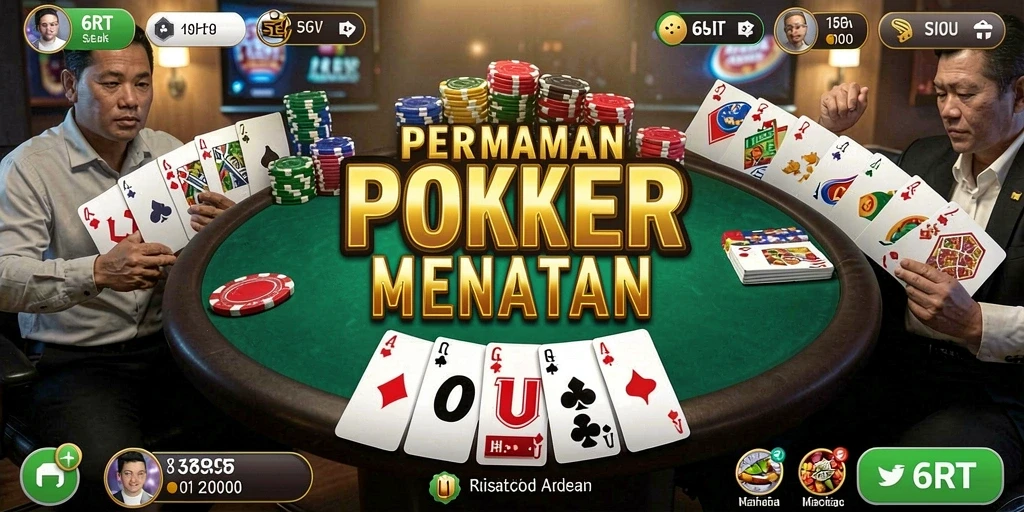 Screenshot 6RT menampilkan gameplay poker yang mendebarkan dan interaktif.