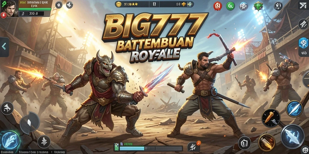 Tangkapan layar gameplay mendebarkan dari Battle Royale BIG777.