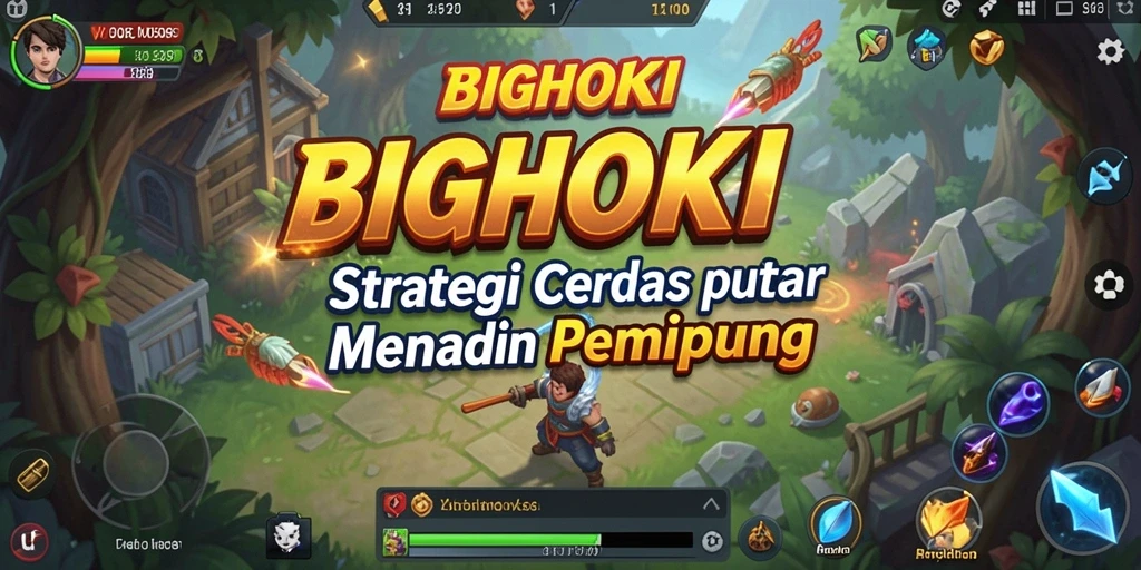 Screenshot gameplay BIGHOKI yang menunjukkan pertempuran strategis yang mendebarkan.