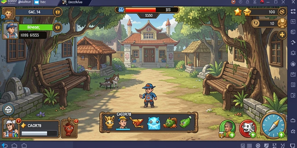 Tampilan gameplay CACOR78 yang menarik dengan fitur Idle.