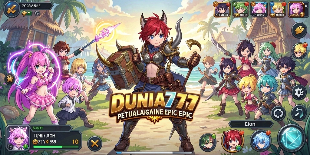 Tampilan action seru dalam gameplay DUNIA777