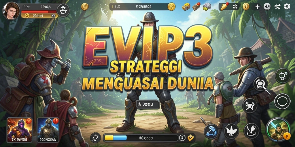 Tampilan menarik dari gameplay strategi EVIP3 yang mendebarkan.