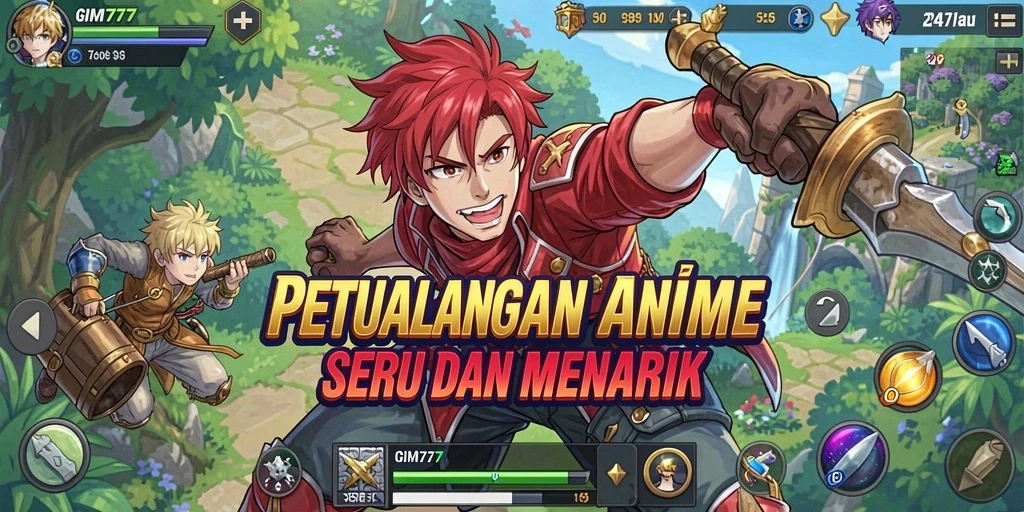 Screenshot GIM777 menampilkan karakter anime dalam aksi yang mendebarkan.