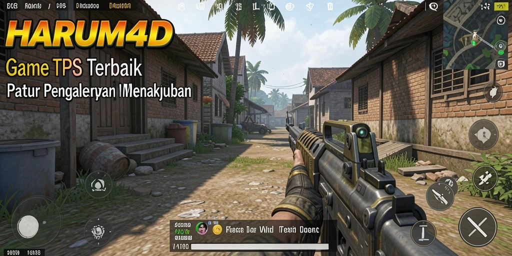 Tampilan seru dari gameplay HARUM4D dalam pertempuran TPS.