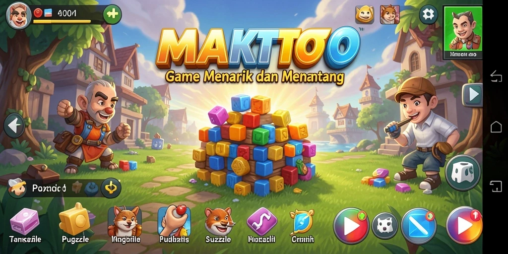 Screenshot gameplay MAKTOTO yang penuh tantangan Puzzle.