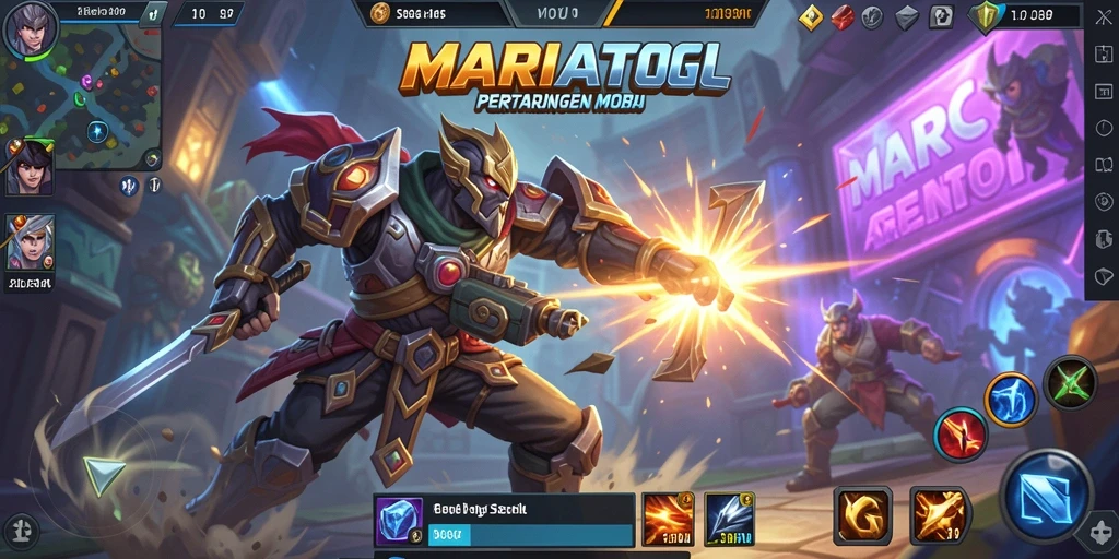Tampilan gameplay khas MARIATOGL dengan pertempuran tim yang seru.