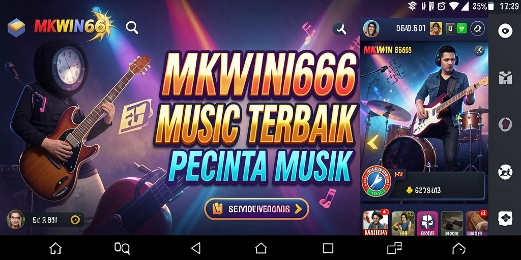 Tampilan gameplay <strong>MKWIN666</strong> dengan variasi lagu yang menarik.