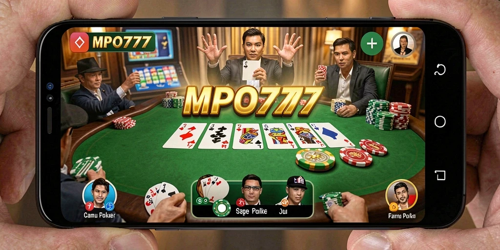 Tampilan gameplay Poker yang seru di MPO777.