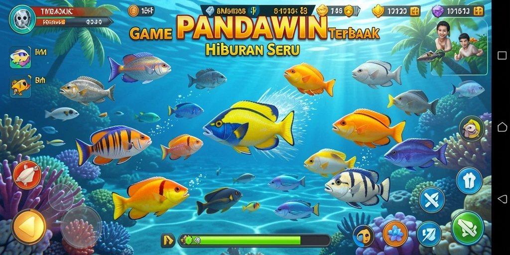 Tampilan layaknya laut dalam dengan ikan yang beragam dan grafik yang memukau.