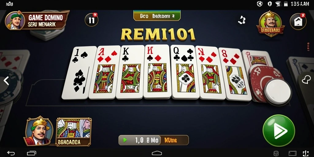 Tampilan gameplay seru dari game Domino REMI101.