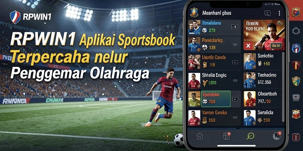 Tampilan utama RPWIN1 saat memasang taruhan olahraga.