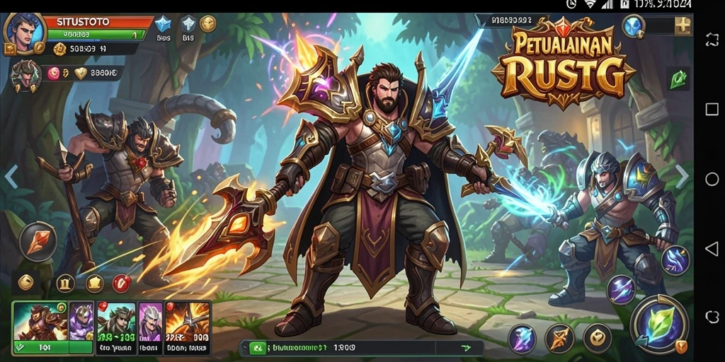 Screenshot utama SITUSTOTO menampilkan aksi seru dalam pertempuran RPG.