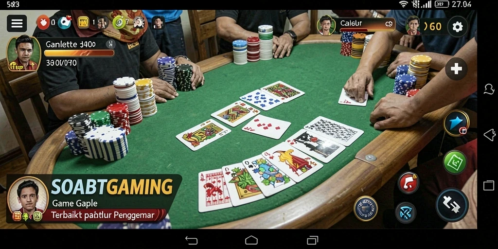 Screenshot menampilkan gameplay seru Gaple di SOBATGAMING.