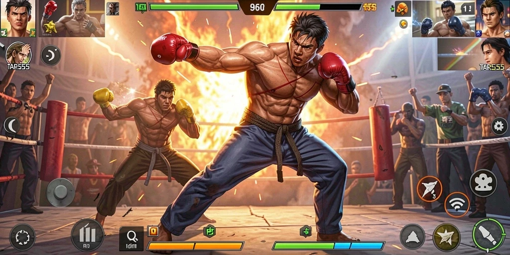 Gameplay TAR555 menunjukkan pertarungan seru dan karakter yang beragam.