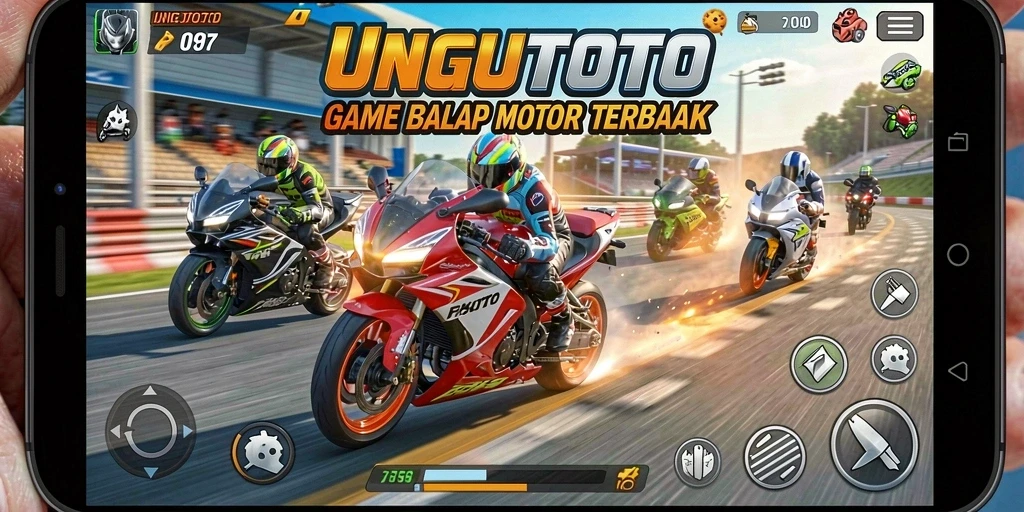 Gameplay seru balapan motor di UNGUTOTO.