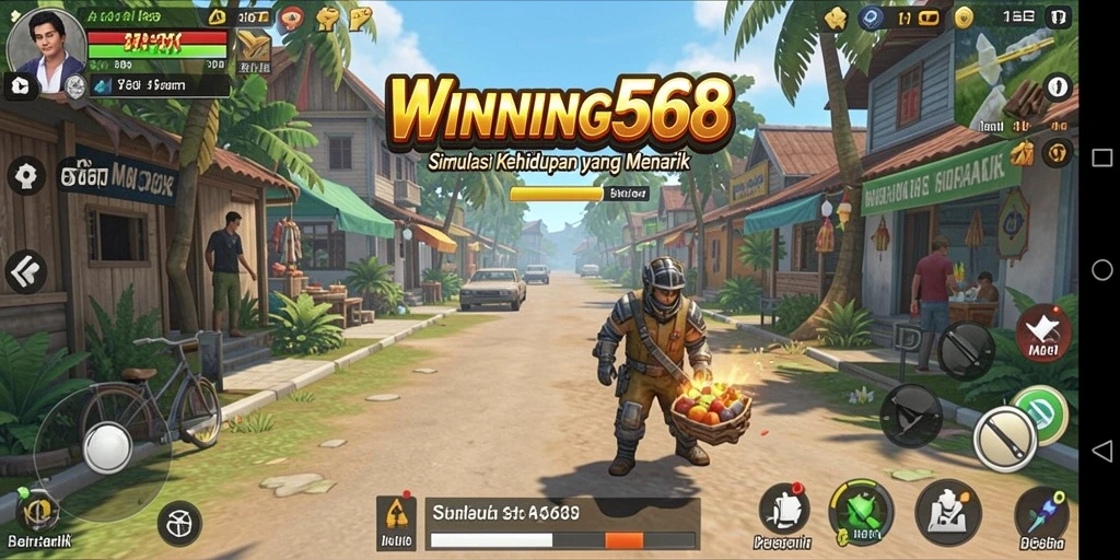 Tampilan gameplay menarik dari WINNING568 dengan karakter unik.