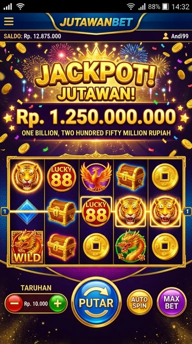 Tampilan antarmuka Jutawanbet yang menarik dan mudah digunakan.
